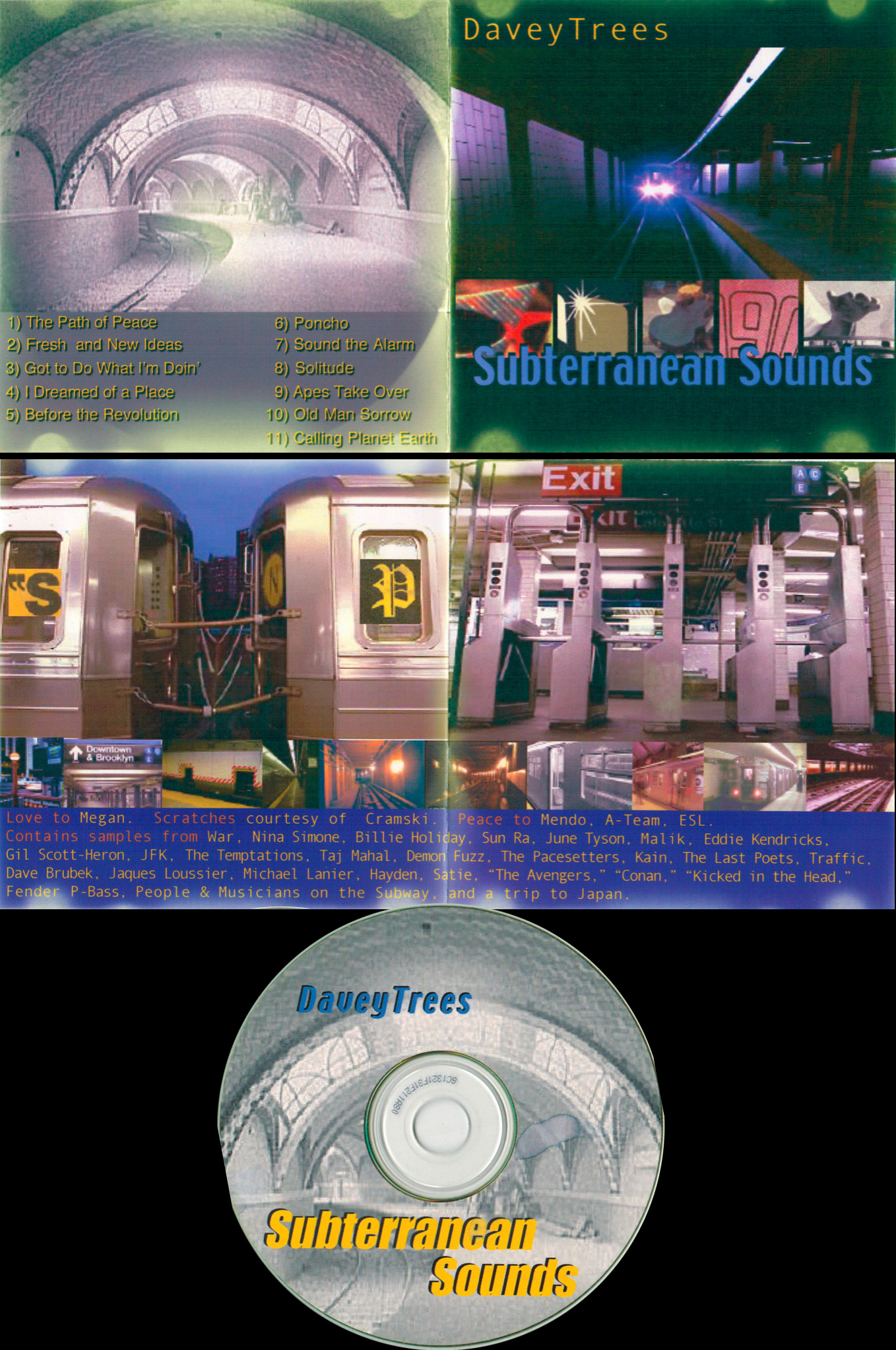 DaveyTreeSubSounds cd cover art and cd